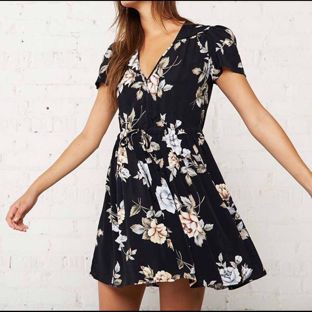 Christy Dawn Black Floral Dress